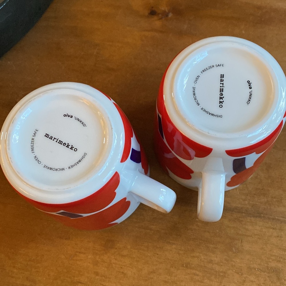 Marimekko Unikko large mugs set of 2 - Picture 4 of 5